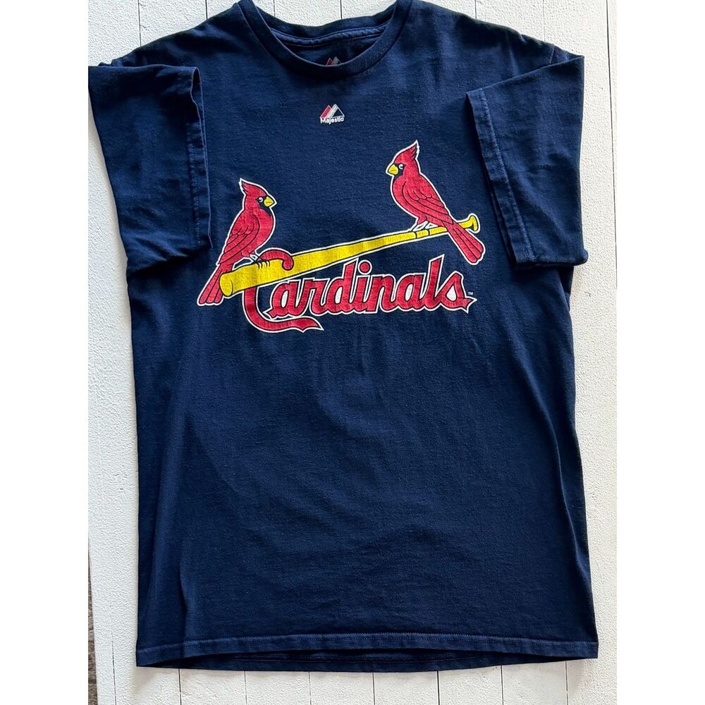 Official Majestic St. Louis Cardinals Yadier Molina Short Sleeve Tee Shirt Med.